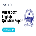 VITEEE 2017 Question Paper with Answer Key PDF for English ZPYP